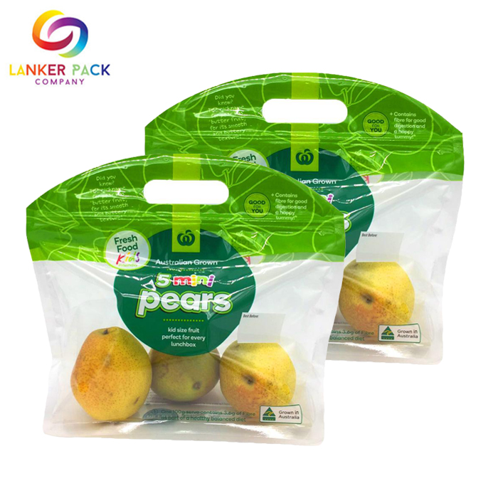 Pochette transparente en plastique flexible pour fruits