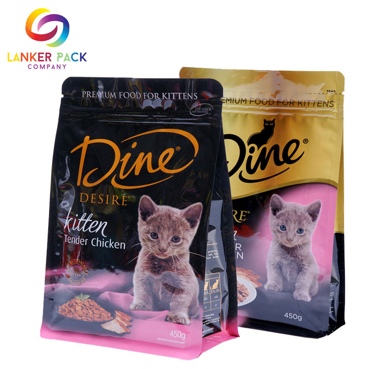 Sac d'alimentation en plastique pour chat personnalisé étanche à l'humidité
