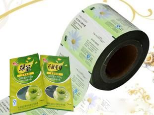 Thé noir, film d'emballage de sachet de thé vert